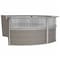 Linea Italia Curved Reception Desk 4 Units, Clear Panel, 142 inW x 107 inD, Ash ZUD318 - alternate 2
